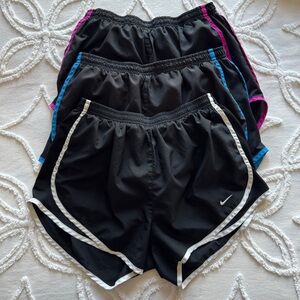 Nike Tempo Shorts Size Medium LOT OF 3 PAIRS Black Blue Pink Running Workout